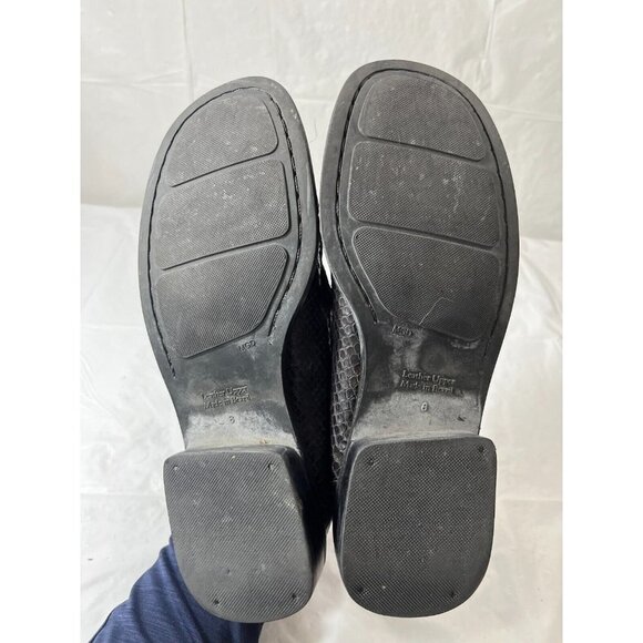 Apostrophe Ratler Leather Loafers 8 M snake print brown black - Picture 11 of 16